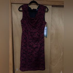 Scarlett Black/Burgundy Social Dress